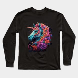 Beautiful Unicorn Gothic Tee Long Sleeve T-Shirt